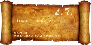 Linder Teréz névjegykártya